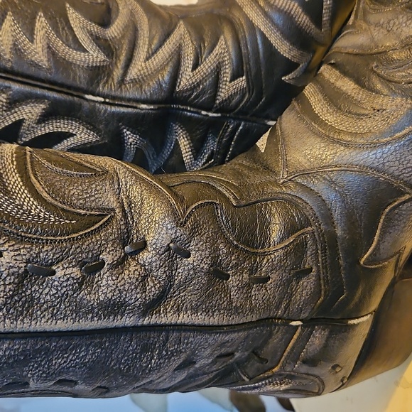 Dan Post | "Sidewinder" Black Western Boots | Sz 8.5| Festival, Boho, Southwest - Picture 6 of 9